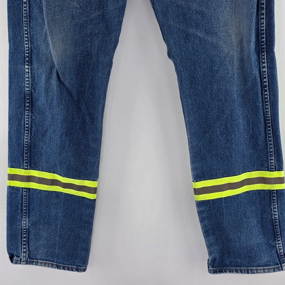 Wrangler Jeans Men 40x36 Blue FR13MWZ Flame Resistant Reflective Safety Workwear